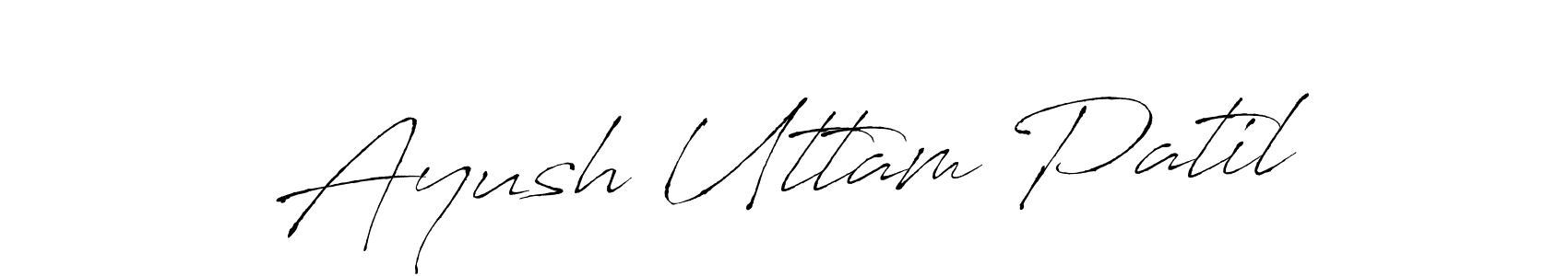 The best way (Antro_Vectra) to make a short signature is to pick only two or three words in your name. The name Ayush Uttam Patil include a total of six letters. For converting this name. Ayush Uttam Patil signature style 6 images and pictures png