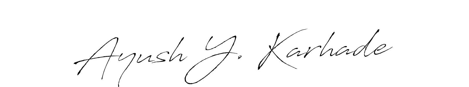 You can use this online signature creator to create a handwritten signature for the name Ayush Y. Karhade. This is the best online autograph maker. Ayush Y. Karhade signature style 6 images and pictures png