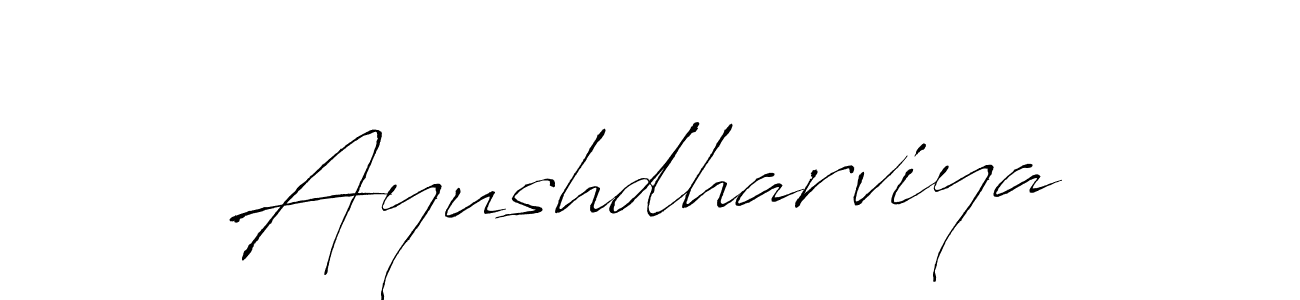 Design your own signature with our free online signature maker. With this signature software, you can create a handwritten (Antro_Vectra) signature for name Ayushdharviya. Ayushdharviya signature style 6 images and pictures png