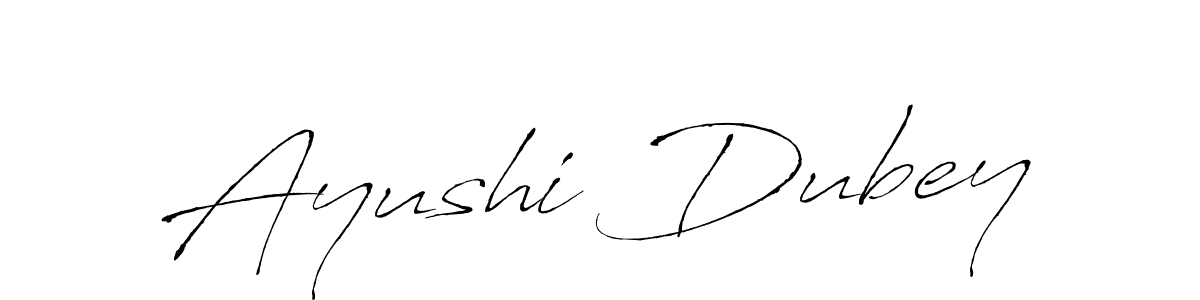 Antro_Vectra is a professional signature style that is perfect for those who want to add a touch of class to their signature. It is also a great choice for those who want to make their signature more unique. Get Ayushi Dubey name to fancy signature for free. Ayushi Dubey signature style 6 images and pictures png