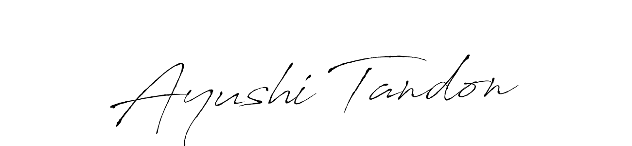 You should practise on your own different ways (Antro_Vectra) to write your name (Ayushi Tandon) in signature. don't let someone else do it for you. Ayushi Tandon signature style 6 images and pictures png