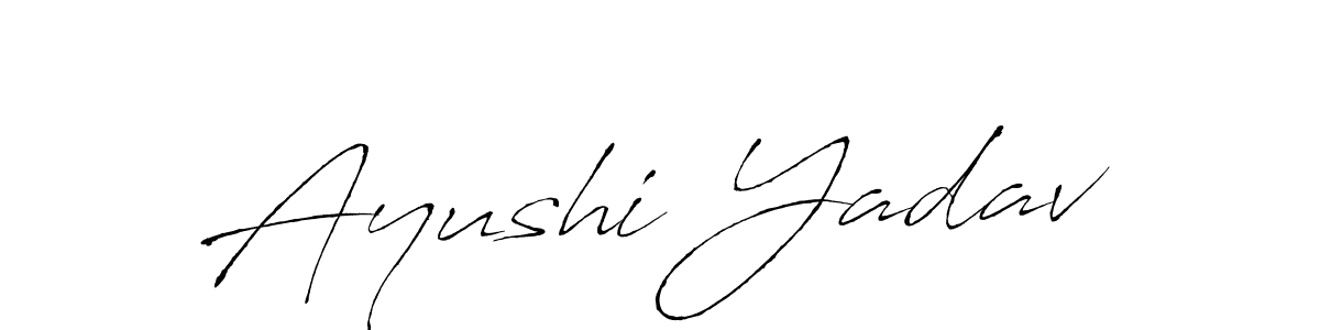 How to make Ayushi Yadav signature? Antro_Vectra is a professional autograph style. Create handwritten signature for Ayushi Yadav name. Ayushi Yadav signature style 6 images and pictures png