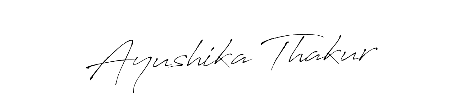 Create a beautiful signature design for name Ayushika Thakur. With this signature (Antro_Vectra) fonts, you can make a handwritten signature for free. Ayushika Thakur signature style 6 images and pictures png