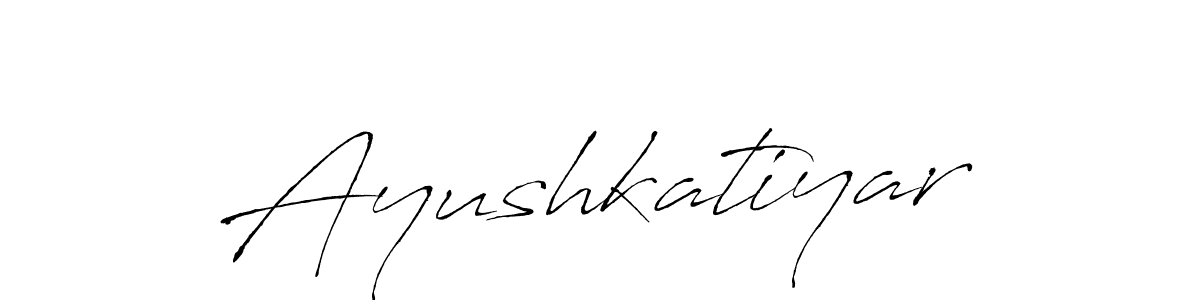 Design your own signature with our free online signature maker. With this signature software, you can create a handwritten (Antro_Vectra) signature for name Ayushkatiyar. Ayushkatiyar signature style 6 images and pictures png