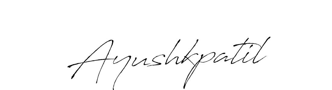 The best way (Antro_Vectra) to make a short signature is to pick only two or three words in your name. The name Ayushkpatil include a total of six letters. For converting this name. Ayushkpatil signature style 6 images and pictures png