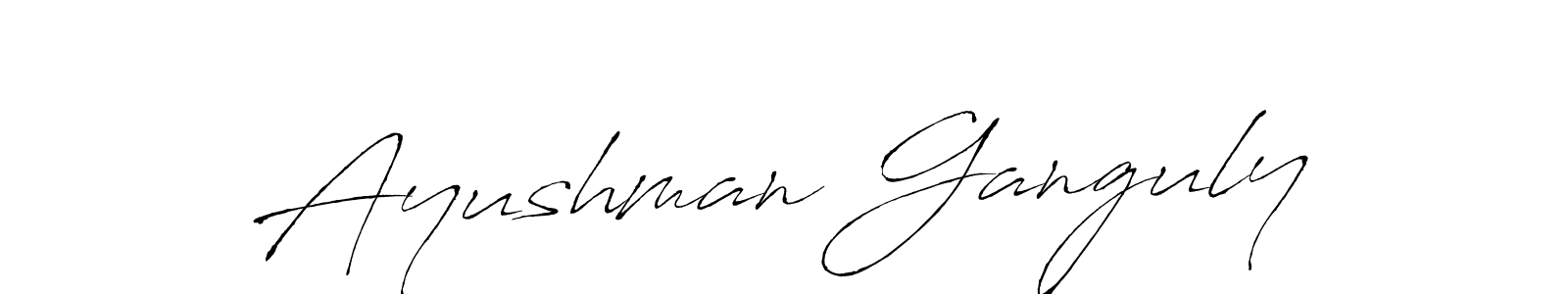 You should practise on your own different ways (Antro_Vectra) to write your name (Ayushman Ganguly) in signature. don't let someone else do it for you. Ayushman Ganguly signature style 6 images and pictures png