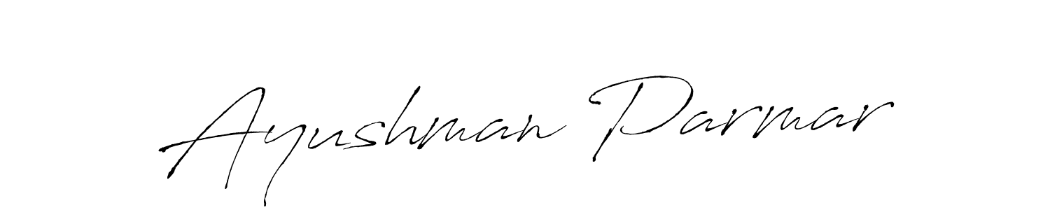 You should practise on your own different ways (Antro_Vectra) to write your name (Ayushman Parmar) in signature. don't let someone else do it for you. Ayushman Parmar signature style 6 images and pictures png