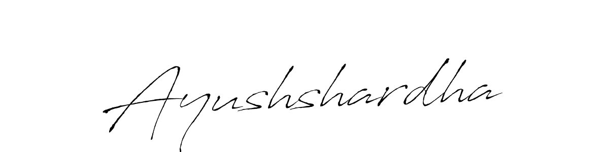 How to make Ayushshardha name signature. Use Antro_Vectra style for creating short signs online. This is the latest handwritten sign. Ayushshardha signature style 6 images and pictures png