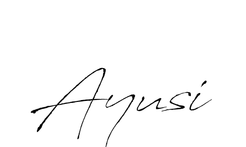 Design your own signature with our free online signature maker. With this signature software, you can create a handwritten (Antro_Vectra) signature for name Ayusi. Ayusi signature style 6 images and pictures png