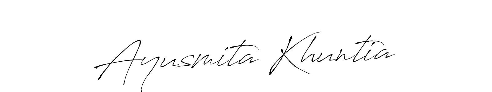 Ayusmita Khuntia stylish signature style. Best Handwritten Sign (Antro_Vectra) for my name. Handwritten Signature Collection Ideas for my name Ayusmita Khuntia. Ayusmita Khuntia signature style 6 images and pictures png