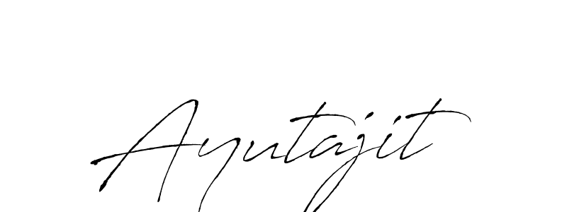 How to make Ayutajit signature? Antro_Vectra is a professional autograph style. Create handwritten signature for Ayutajit name. Ayutajit signature style 6 images and pictures png