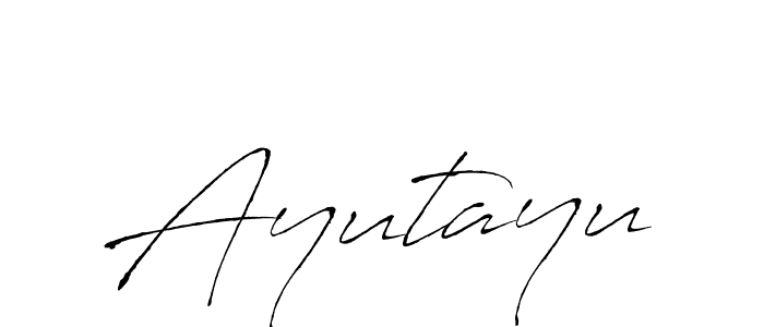 Design your own signature with our free online signature maker. With this signature software, you can create a handwritten (Antro_Vectra) signature for name Ayutayu. Ayutayu signature style 6 images and pictures png