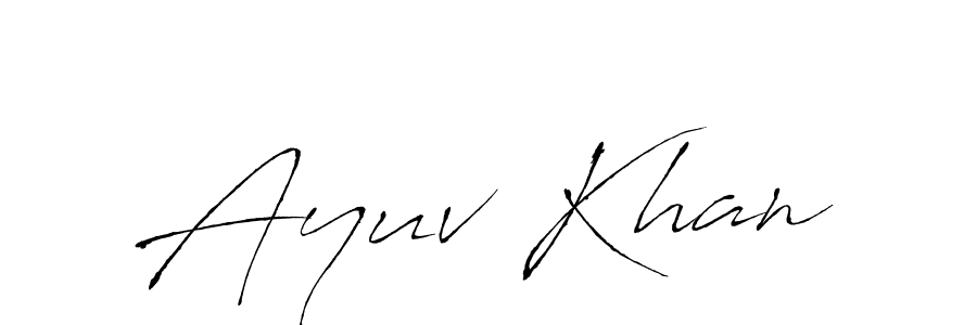 Ayuv Khan stylish signature style. Best Handwritten Sign (Antro_Vectra) for my name. Handwritten Signature Collection Ideas for my name Ayuv Khan. Ayuv Khan signature style 6 images and pictures png
