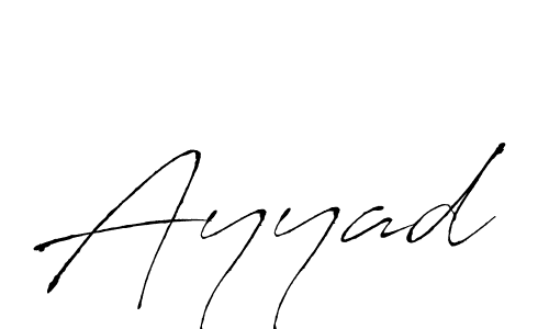 Use a signature maker to create a handwritten signature online. With this signature software, you can design (Antro_Vectra) your own signature for name Ayyad. Ayyad signature style 6 images and pictures png