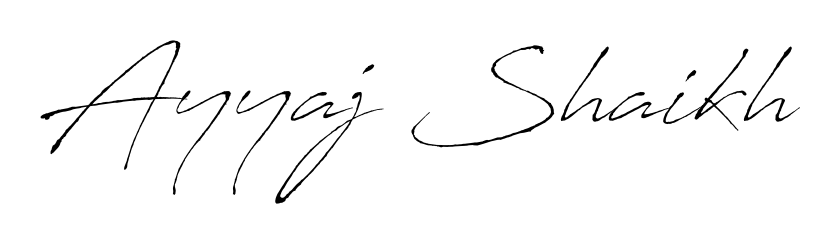 Get an exclusive digital autograph for Ayyaj Shaikh. The Antro_Vectra typeface captures the charm of real penmanship on paper. Ayyaj Shaikh signature style 6 images and pictures png