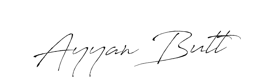 Make a beautiful signature design for name Ayyan Butt. With this signature (Antro_Vectra) style, you can create a handwritten signature for free. Ayyan Butt signature style 6 images and pictures png