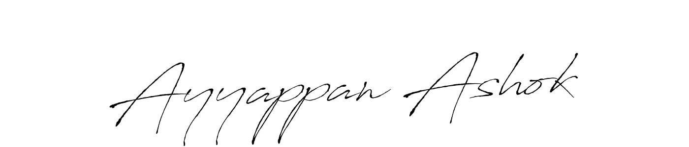 Ayyappan Ashok stylish signature style. Best Handwritten Sign (Antro_Vectra) for my name. Handwritten Signature Collection Ideas for my name Ayyappan Ashok. Ayyappan Ashok signature style 6 images and pictures png