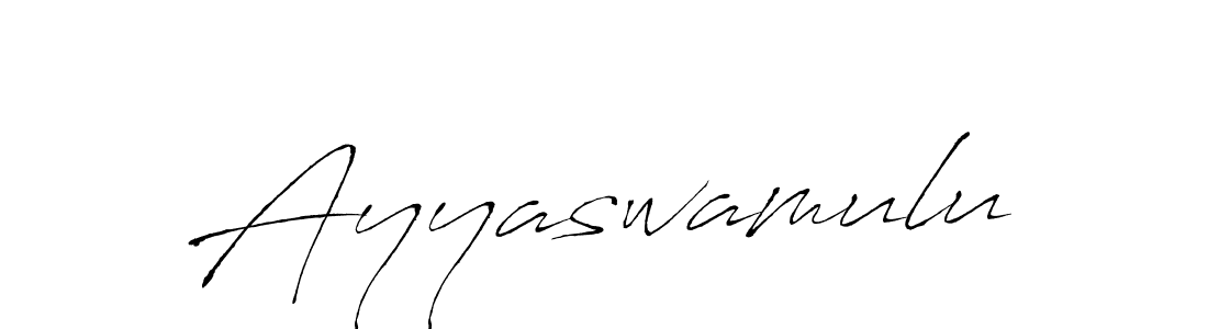 Antro_Vectra is a professional signature style that is perfect for those who want to add a touch of class to their signature. It is also a great choice for those who want to make their signature more unique. Get Ayyaswamulu name to fancy signature for free. Ayyaswamulu signature style 6 images and pictures png