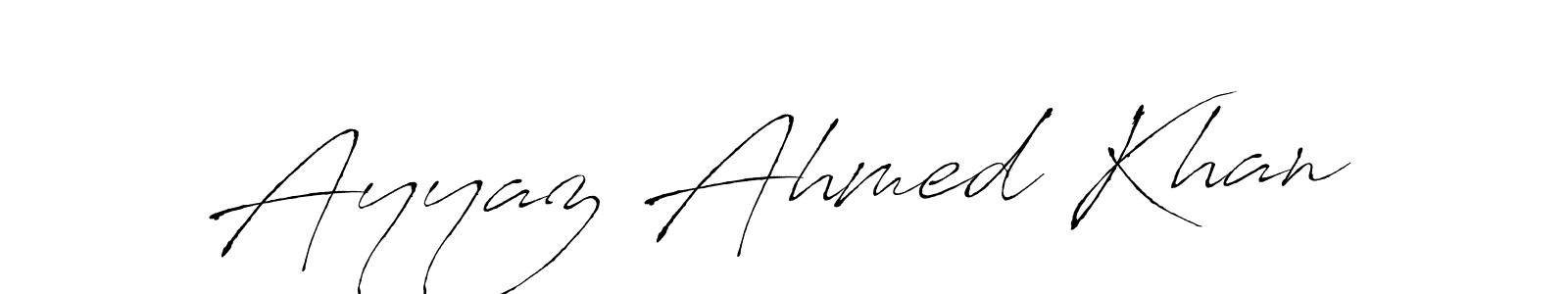 Create a beautiful signature design for name Ayyaz Ahmed Khan. With this signature (Antro_Vectra) fonts, you can make a handwritten signature for free. Ayyaz Ahmed Khan signature style 6 images and pictures png