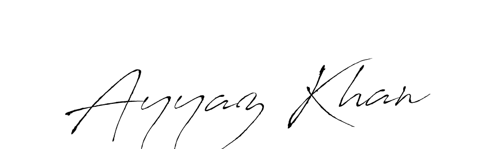 Make a beautiful signature design for name Ayyaz Khan. With this signature (Antro_Vectra) style, you can create a handwritten signature for free. Ayyaz Khan signature style 6 images and pictures png