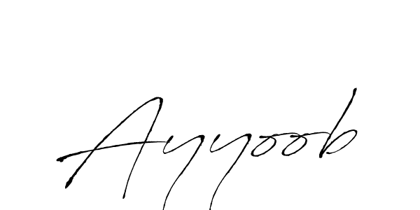 Also we have Ayyoob name is the best signature style. Create professional handwritten signature collection using Antro_Vectra autograph style. Ayyoob signature style 6 images and pictures png