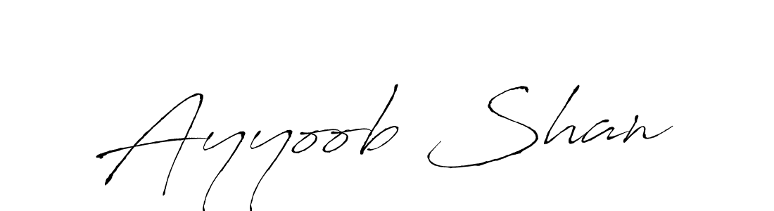 Create a beautiful signature design for name Ayyoob Shan. With this signature (Antro_Vectra) fonts, you can make a handwritten signature for free. Ayyoob Shan signature style 6 images and pictures png