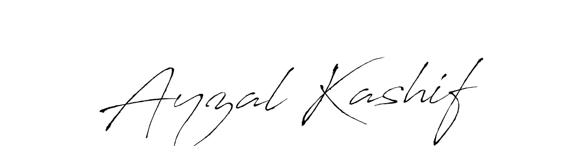 How to make Ayzal Kashif name signature. Use Antro_Vectra style for creating short signs online. This is the latest handwritten sign. Ayzal Kashif signature style 6 images and pictures png