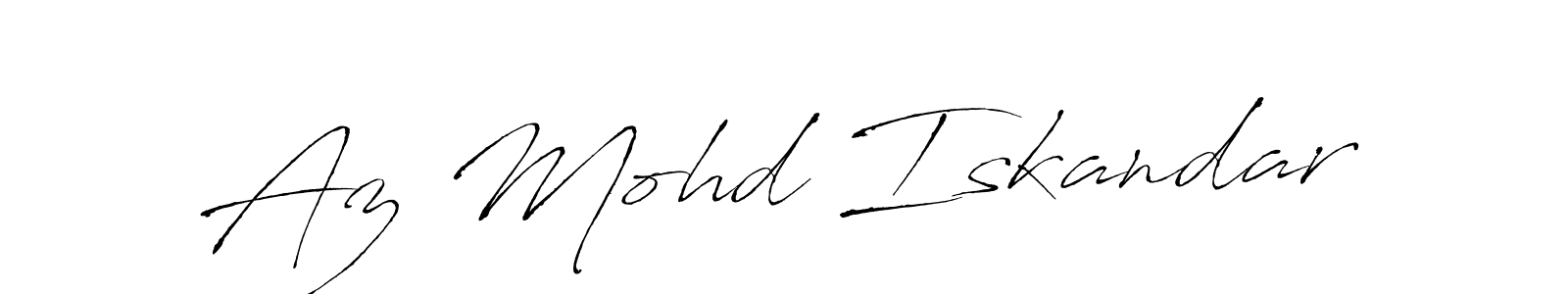 Design your own signature with our free online signature maker. With this signature software, you can create a handwritten (Antro_Vectra) signature for name Az Mohd Iskandar. Az Mohd Iskandar signature style 6 images and pictures png