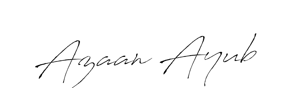 Create a beautiful signature design for name Azaan Ayub. With this signature (Antro_Vectra) fonts, you can make a handwritten signature for free. Azaan Ayub signature style 6 images and pictures png
