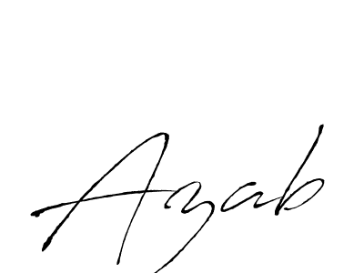 Use a signature maker to create a handwritten signature online. With this signature software, you can design (Antro_Vectra) your own signature for name Azab. Azab signature style 6 images and pictures png