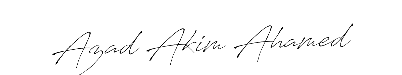 The best way (Antro_Vectra) to make a short signature is to pick only two or three words in your name. The name Azad Akim Ahamed include a total of six letters. For converting this name. Azad Akim Ahamed signature style 6 images and pictures png