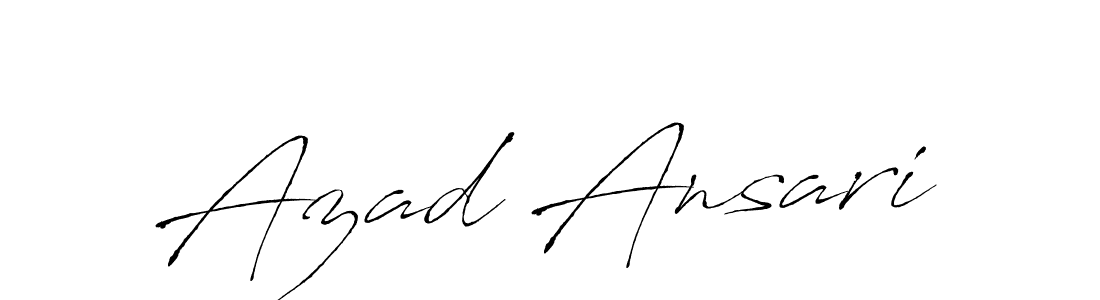 Make a beautiful signature design for name Azad Ansari. With this signature (Antro_Vectra) style, you can create a handwritten signature for free. Azad Ansari signature style 6 images and pictures png