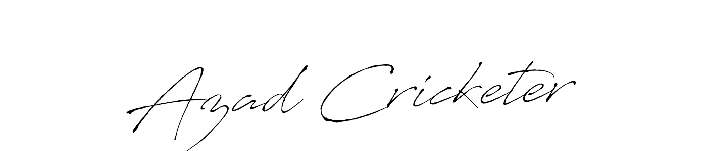 Make a beautiful signature design for name Azad Cricketer. With this signature (Antro_Vectra) style, you can create a handwritten signature for free. Azad Cricketer signature style 6 images and pictures png