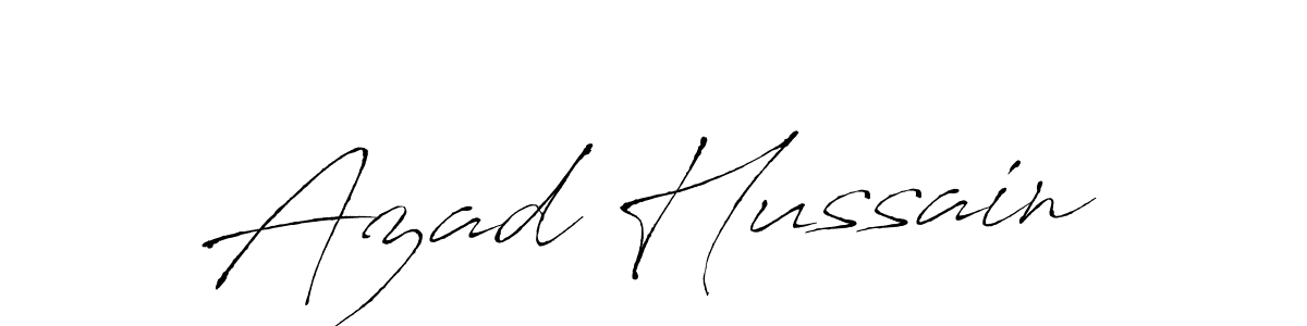 Make a beautiful signature design for name Azad Hussain. With this signature (Antro_Vectra) style, you can create a handwritten signature for free. Azad Hussain signature style 6 images and pictures png