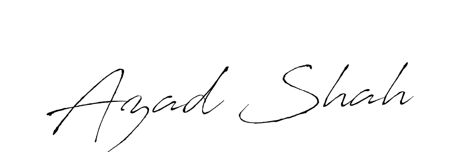 Make a beautiful signature design for name Azad Shah. With this signature (Antro_Vectra) style, you can create a handwritten signature for free. Azad Shah signature style 6 images and pictures png