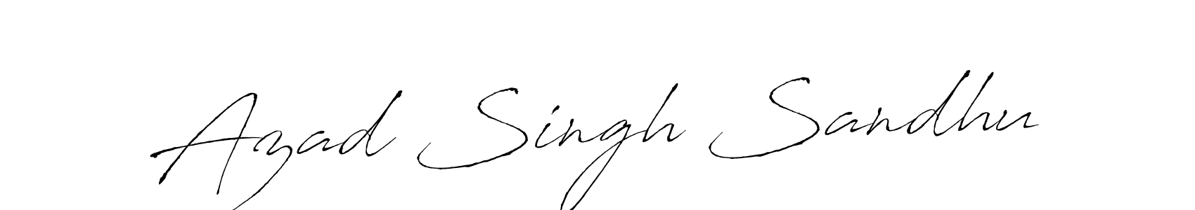 Make a beautiful signature design for name Azad Singh Sandhu. With this signature (Antro_Vectra) style, you can create a handwritten signature for free. Azad Singh Sandhu signature style 6 images and pictures png