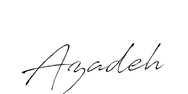 Azadeh stylish signature style. Best Handwritten Sign (Antro_Vectra) for my name. Handwritten Signature Collection Ideas for my name Azadeh. Azadeh signature style 6 images and pictures png