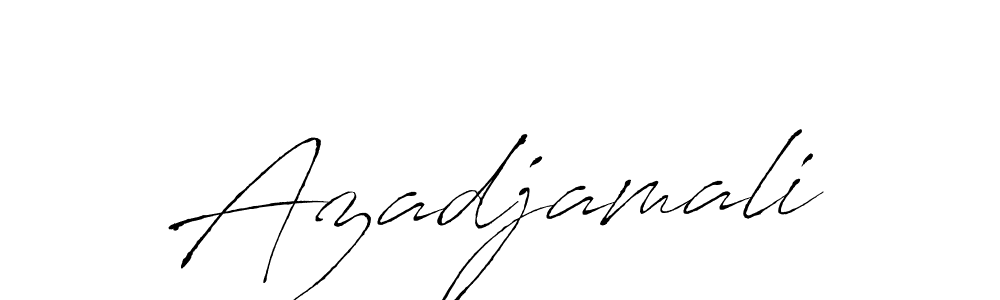 How to make Azadjamali signature? Antro_Vectra is a professional autograph style. Create handwritten signature for Azadjamali name. Azadjamali signature style 6 images and pictures png