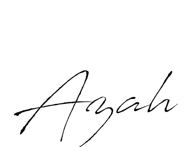 Make a beautiful signature design for name Azah. With this signature (Antro_Vectra) style, you can create a handwritten signature for free. Azah signature style 6 images and pictures png