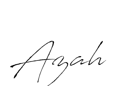 Make a beautiful signature design for name Azah. With this signature (Antro_Vectra) style, you can create a handwritten signature for free. Azah signature style 6 images and pictures png