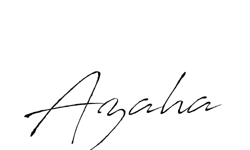 Use a signature maker to create a handwritten signature online. With this signature software, you can design (Antro_Vectra) your own signature for name Azaha. Azaha signature style 6 images and pictures png