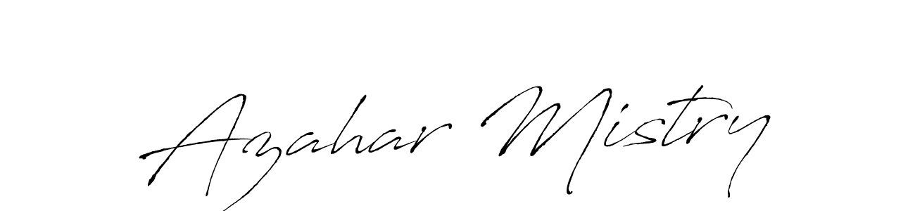 You should practise on your own different ways (Antro_Vectra) to write your name (Azahar Mistry) in signature. don't let someone else do it for you. Azahar Mistry signature style 6 images and pictures png