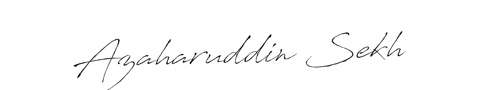 Make a beautiful signature design for name Azaharuddin Sekh. With this signature (Antro_Vectra) style, you can create a handwritten signature for free. Azaharuddin Sekh signature style 6 images and pictures png