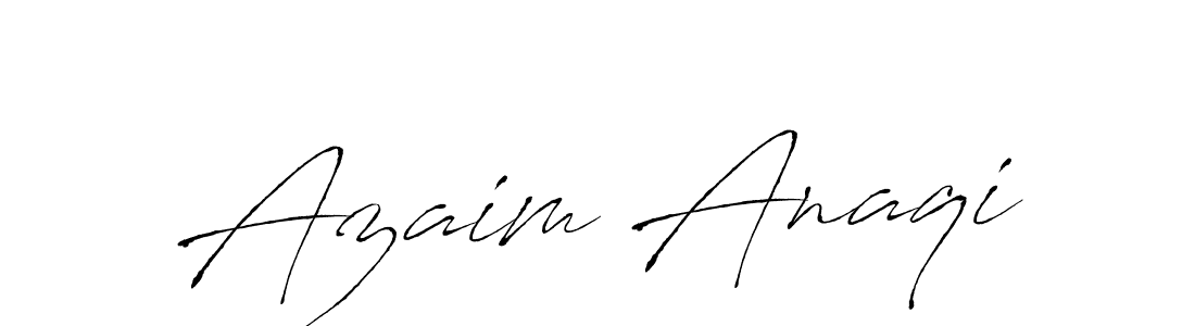 Also we have Azaim Anaqi name is the best signature style. Create professional handwritten signature collection using Antro_Vectra autograph style. Azaim Anaqi signature style 6 images and pictures png