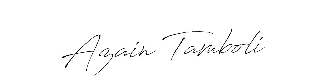 Use a signature maker to create a handwritten signature online. With this signature software, you can design (Antro_Vectra) your own signature for name Azain Tamboli. Azain Tamboli signature style 6 images and pictures png