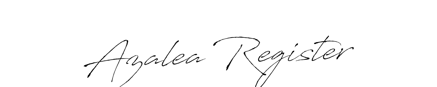 Make a beautiful signature design for name Azalea Register. With this signature (Antro_Vectra) style, you can create a handwritten signature for free. Azalea Register signature style 6 images and pictures png