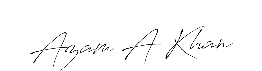 Design your own signature with our free online signature maker. With this signature software, you can create a handwritten (Antro_Vectra) signature for name Azam A Khan. Azam A Khan signature style 6 images and pictures png