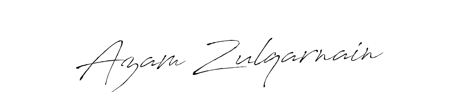 Create a beautiful signature design for name Azam Zulqarnain. With this signature (Antro_Vectra) fonts, you can make a handwritten signature for free. Azam Zulqarnain signature style 6 images and pictures png