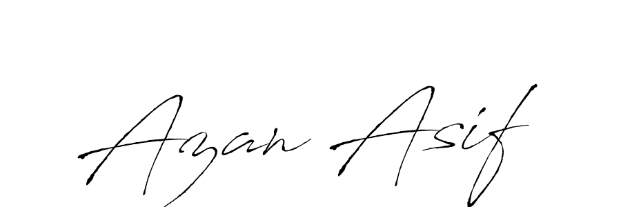How to make Azan Asif name signature. Use Antro_Vectra style for creating short signs online. This is the latest handwritten sign. Azan Asif signature style 6 images and pictures png