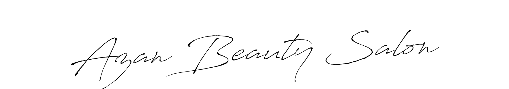 Make a beautiful signature design for name Azan Beauty Salon. With this signature (Antro_Vectra) style, you can create a handwritten signature for free. Azan Beauty Salon signature style 6 images and pictures png
